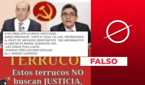 Es falso que en 1993 Domingo Pérez y Víctor Zúñiga fueron abogados de Abimael Guzmán
