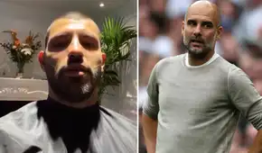 ‘Kun’ Agüero fue comparado con Josep Guardiola tras raparse la cabeza