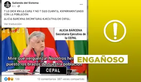 Post viral tergiversó la declaración de secretaria de Cepal sobre ensayos clínicos