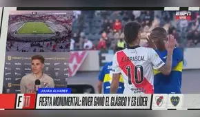 Julián Álvarez tras su doblete a Boca: “El primer gol casi ni mire el arco. Le pegué y salió lindo”