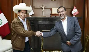 Pedro Castillo se reunió con Iber Maraví en Palacio de Gobierno este viernes