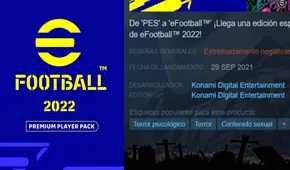 eFootball 2022 es un juego de “terror psicológico”, según clasificación de Steam 