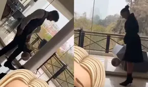 Janick Maceta y Varo Vargas se divierten dominando el balón antes del Miss Perú