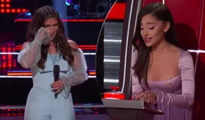 Ariana Grande llora al eliminar a concursante durante batallas de The voice USA