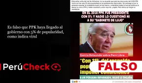 Es falso que PPK haya llegado al gobierno con 5% de popularidad, como indica viral