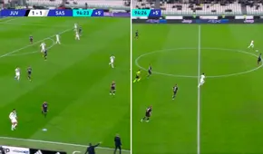 ¡Se durmieron! Jugadores de Juventus trotan en contragolpe que acabó en gol de Sassuolo