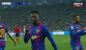¡Golazo del ‘10′! Ansu Fati anotó el 1-0 para el FC Barcelona ante el Dinamo Kiev