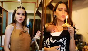 Yuya preparó pastel para celebrar el primer mes del nacimiento de su bebé