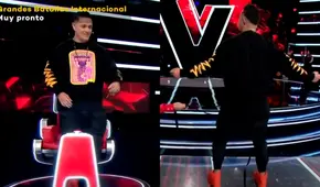 Eva Ayllón le enseñó pasos de festejo a Joey Montana en La voz kids