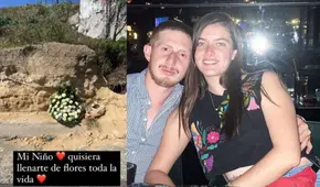 Octavio Ocaña: Nerea Godínez, prometida del actor, fue a dejar flores al lugar donde ocurrió el accidente mortal