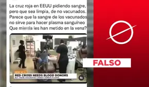 Es falso que la Cruz Roja no reciba sangre donada por personas vacunadas