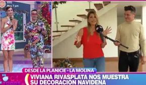 Viviana Rivasplata muestra su decoración navideña en el interior de su casa