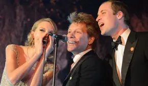 El príncipe Guillermo recordó el karaoke que hizo con Taylor Swift y Jon Bon Jovi