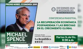 Perú: Nobel de Economía 2001 brindará conferencia magistral en Seminario del CIES