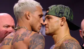 Dustin Poirier vs. Charles Oliveira por UFC 269: así fue el careo previo a la pelea