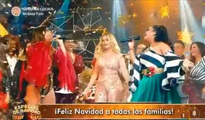 Gisela Valcárcel cantó junto a Yahaira Plasencia y Miluska Eskenazi en El artista del año