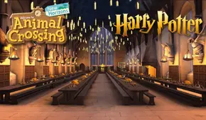 Jugador de Animal Crossing recrea el Gran Comedor de Hogwarts de Harry Potter