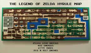 Fanático recrea el mapa del primer videojuego Legend of Zelda usando piezas Lego