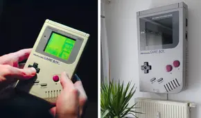Fan de Nintendo crea una Game Boy gigante con una TV adentro para jugar NES en su sala