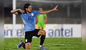 ¡Tremenda chalaca! Edison Cavani marcó un golazo para el 3-0 de Uruguay ante Venezuela 