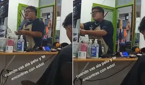 Barbero sorprende con su talento para el canto mientras atiende a un cliente