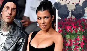 Travis Barker sorprendió a Kourtney Kardashian con estatuas gigantes de Mickey y Minnie Mouse por San Valentín
