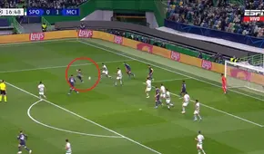 Bernardo Silva anotó un golazo para el 2-0 del Manchester City ante el Sporting Lisboa