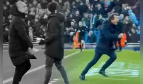 Dos caras de la moneda: la eufórica celebración de Conte frente al lamento de Guardiola