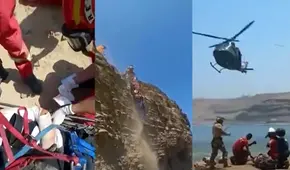 Ciclista sufre aparatosa caída en zona agreste del Morro Solar y es evacuado en helicóptero