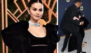 Selena Gomez sufrió aparatosa caída en la alfombra de los SAG Awards