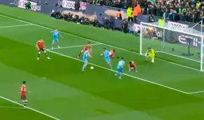 Ventaja ‘Sky Blue’: De Bruyne concretó su doblete 2-1 tras aprovechar un rebote en área del United