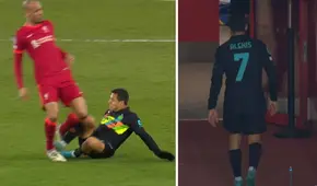 En el mejor momento del Inter: Alexis Sánchez fue expulsado tras fuerte entrada ante Liverpool
