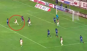 ¡Por poquito! Rodrigo Vilca remató fuertemente y casi marca el 2-1 para Universitario