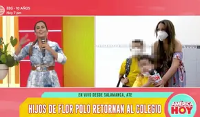 Flor Polo sorprendida al escuchar a su menor hijo cantando “Contigo Perú” al dejarlo en el colegio 