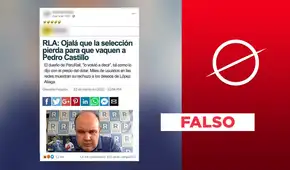 No, Rafael López Aliaga no pidió que “la selección peruana pierda” para vacar a Pedro Castillo No, Rafael López Aliaga no pidió que “la selección peruana pierda” para vacar a Pedro Castillo