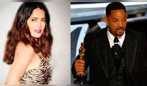 Salma Hayek felicita a Will Smith por ganar estatuilla a mejor actor en los Premios Oscar 2022