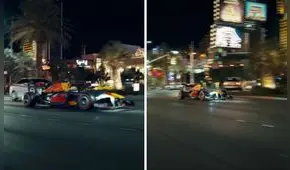 Red Bull Racing paseó uno de sus monoplazas por las principales calles de Las Vegas