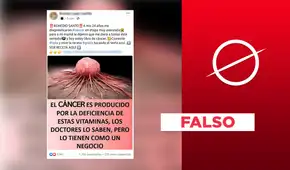 No, el cáncer no es producido por deficiencia de vitaminas, como indica posteo viral No, el cáncer no es producido por deficiencia de vitaminas, como indica posteo viral