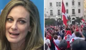 Denisse Dibós participa en marcha contra Pedro Castillo: “Solo veo amor por nuestro país”