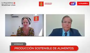 Webinar descata que los aspectos sociales y medioabientales son clave para la producción sostenible de alimentos
