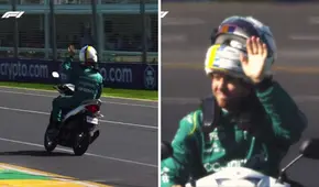 Sebastian Vettel protagonizó un divertido momento en Australia luego de incendiar su auto