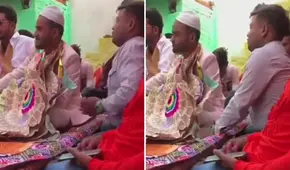 Captan a invitado de boda intentando sacar dinero de la guirnalda de un novio