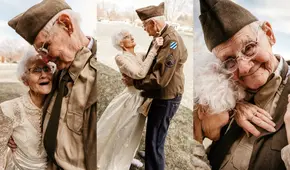 Anciana vuelve a ponerse su vestido de novia para celebrar 70 años de matrimonio con su esposo