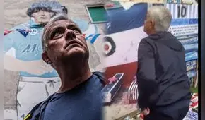 ¡Homenaje al Diego! José Mourinho visita el santuario de Maradona y le deja una ofrenda