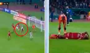 Loyola tuvo que salir del partido en ambulancia tras recibir un duro cabezazo