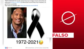 No, el actor Dwayne Johnson, apodado ‘La Roca’, no ha fallecido, como indica viral