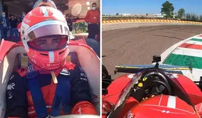 Charles Leclerc demuestra sus habilidades con el Ferrari 312 T4 de Gilles Villeneuve