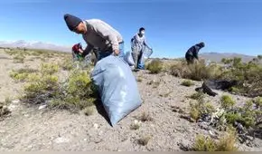 Arequipa: recolectan 15 toneladas de basura de carretera hacia Tambo Cañahuas