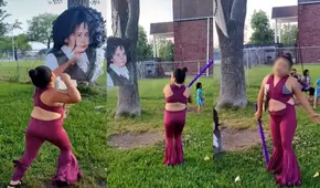 Niña celebra cumpleaños vestida de Selena Quintanilla y golpea piñata de Yolanda Saldívar