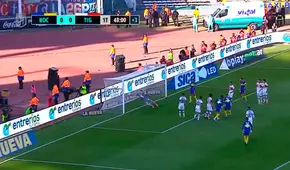 ¡Se adelanta Boca! Marcos Rojo aparece de cabeza para poner el 1-0 del Xeneize sobre Tigre